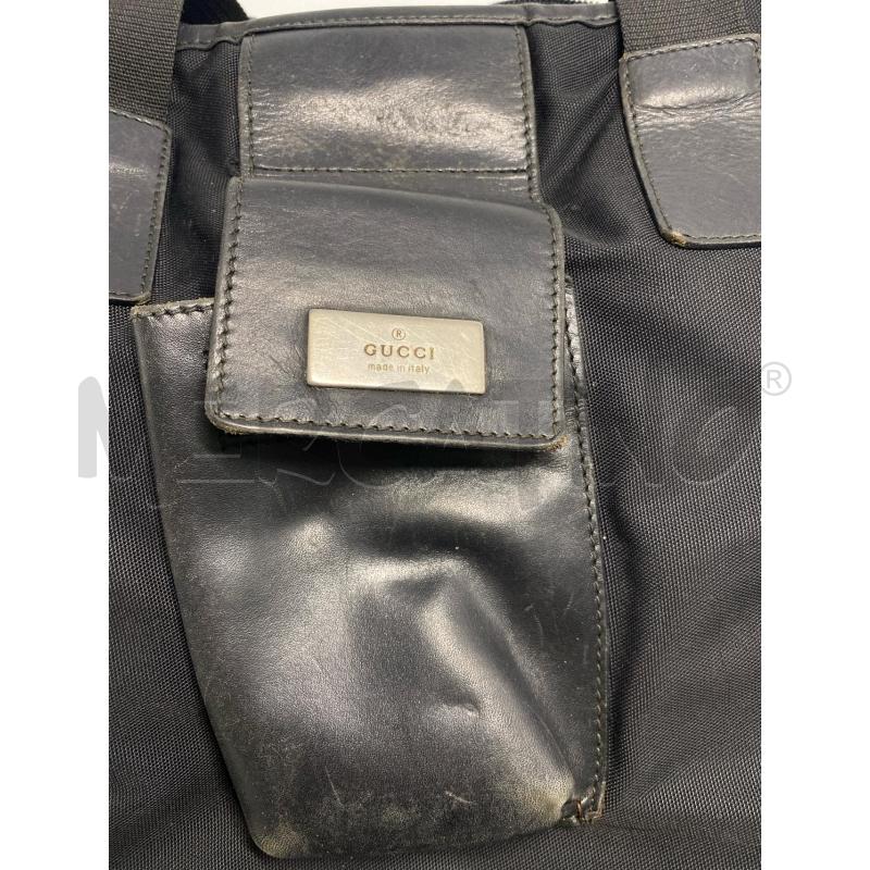 BORSA DONNA GUCCI PELLE E TESSUTO NERA | Mercatino dell'Usato Pomezia 2