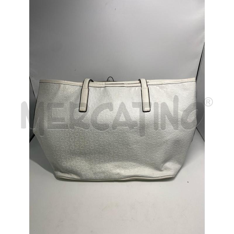 BORSA DONNA GUESS BIANCA SHOPPER | Mercatino dell'Usato Pomezia 2
