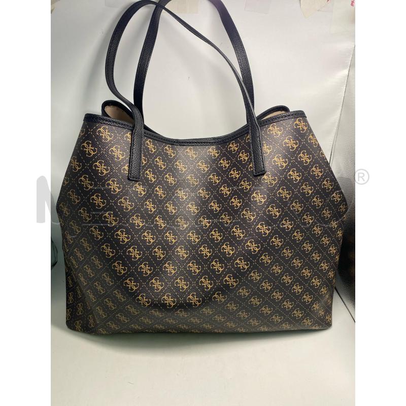 BORSA DONNA GUESS VIKKY TOTE MARRONE CON POCHETTE INTERNA | Mercatino dell'Usato Pomezia 3