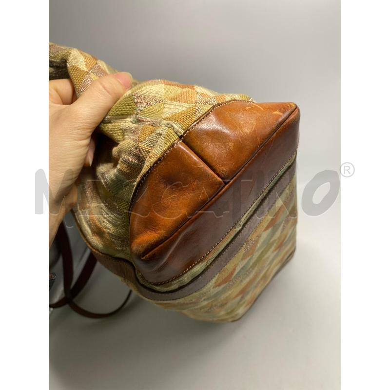 BORSA DONNA IBIZ ROMA CUOIO E TESSUTO LAVORATO | Mercatino dell'Usato Pomezia 5