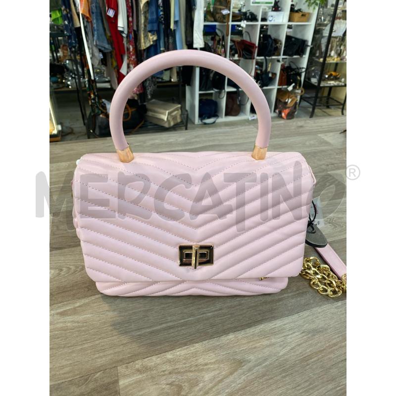 BORSA DONNA LABEL ROSE ROSA ECOPELLE | Mercatino dell'Usato Pomezia 1