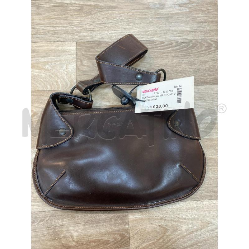 BORSA DONNA MARRONE VINTE NANNINI | Mercatino dell'Usato Pomezia 1