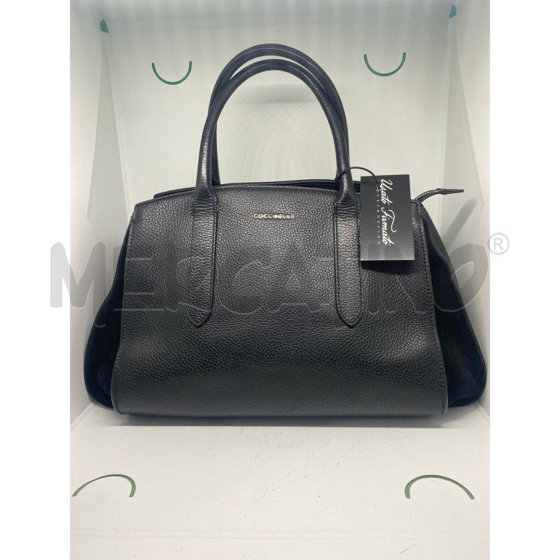 BORSA DONNA NERA COCCINELLE PARTI IN VELLUTO | Mercatino dell'Usato Pomezia 1