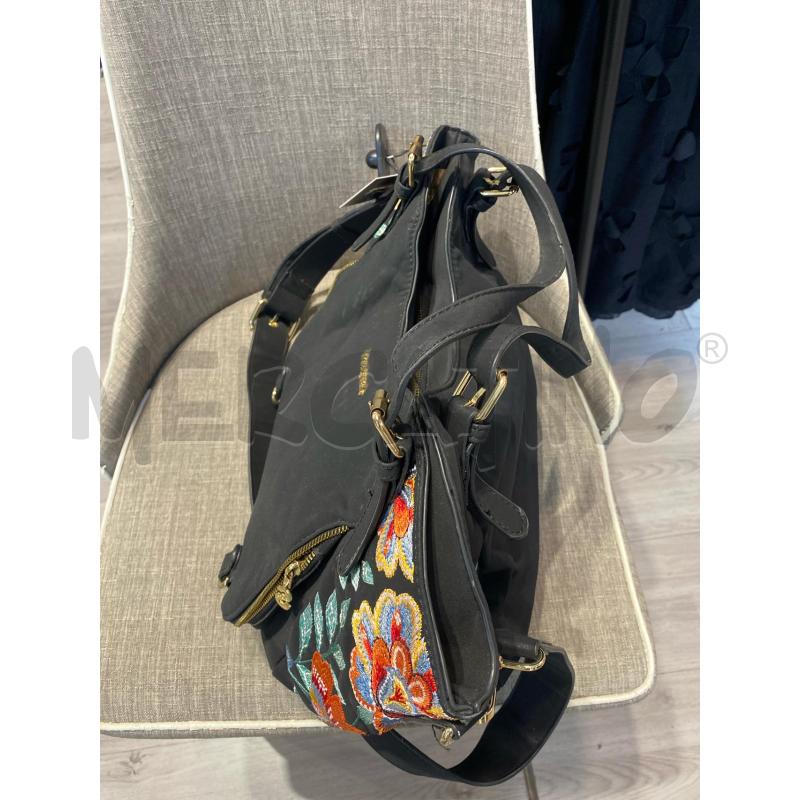 BORSA DONNA NERA DESIGUAL FIORI | Mercatino dell'Usato Pomezia 2