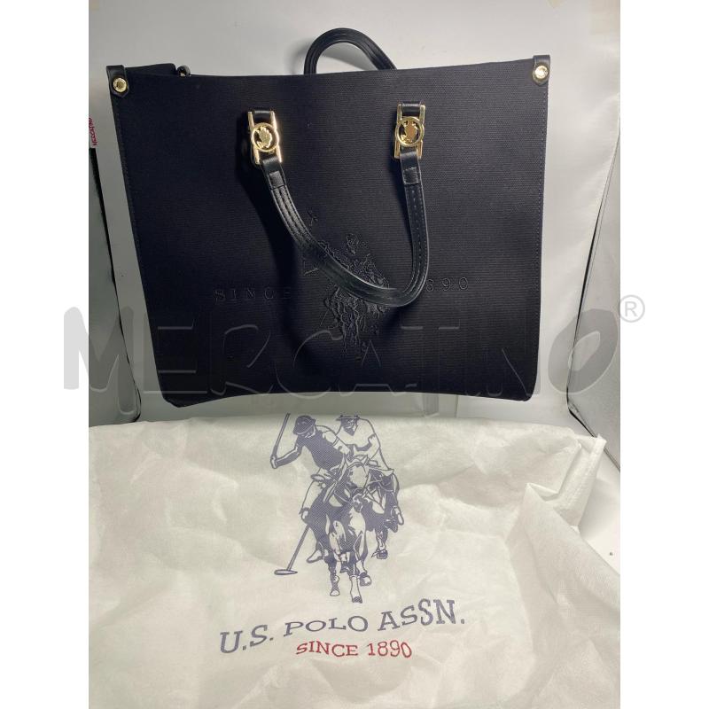 BORSA DONNA NERA SHOPPER US POLO ASSN  | Mercatino dell'Usato Pomezia 1