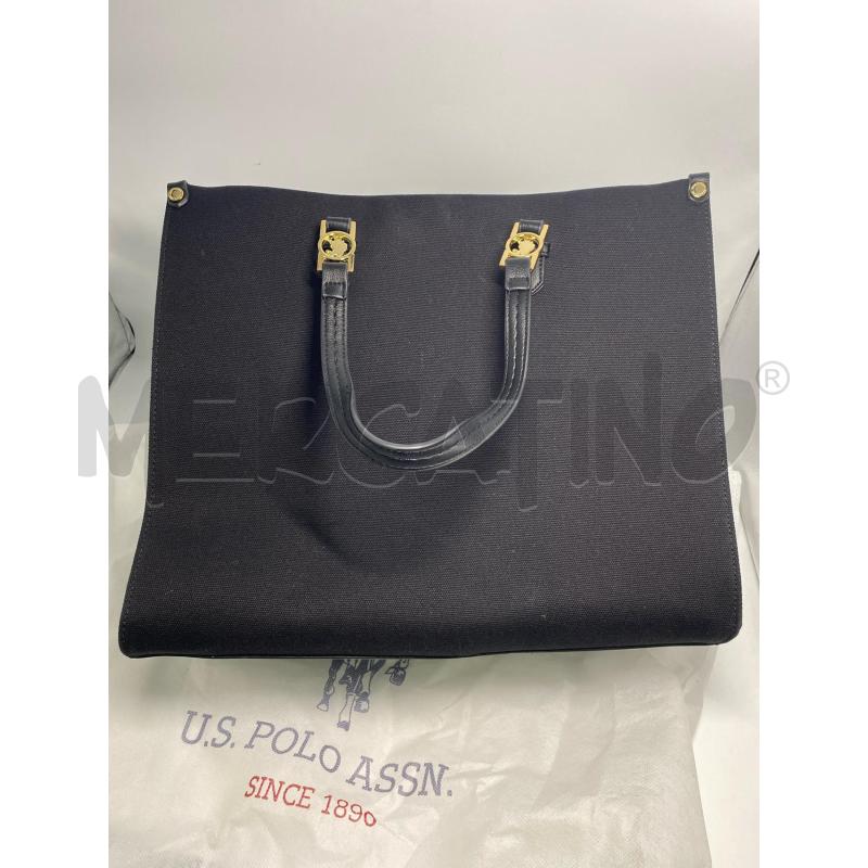 BORSA DONNA NERA SHOPPER US POLO ASSN  | Mercatino dell'Usato Pomezia 2