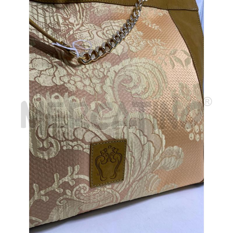 BORSA DONNA PELLE BEIGE SETA SETIFICIO LEUCIANO | Mercatino dell'Usato Pomezia 2