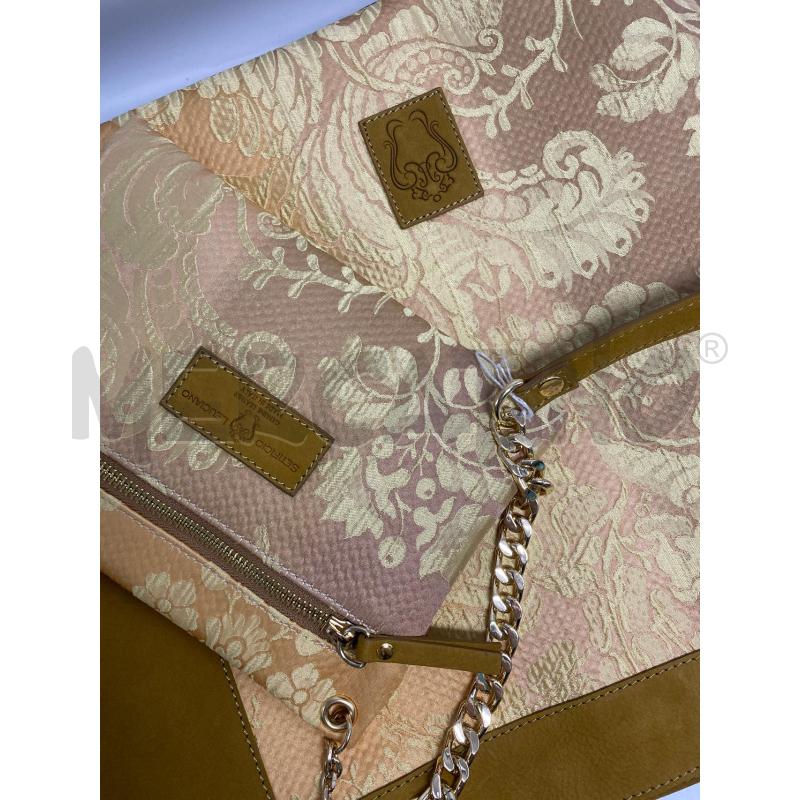 BORSA DONNA PELLE BEIGE SETA SETIFICIO LEUCIANO | Mercatino dell'Usato Pomezia 5