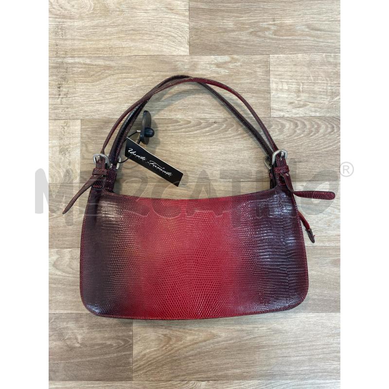 BORSA DONNA PELLE BORDEAUX MOSCHINOO PITONATA | Mercatino dell'Usato Pomezia 1
