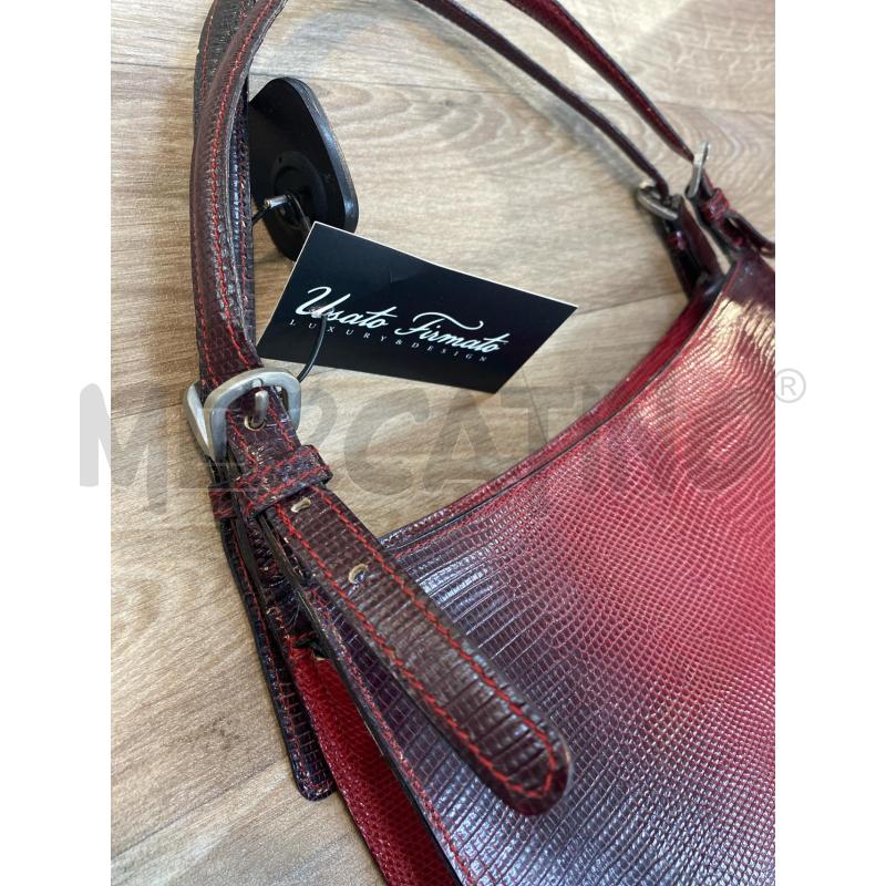 BORSA DONNA PELLE BORDEAUX MOSCHINOO PITONATA | Mercatino dell'Usato Pomezia 2