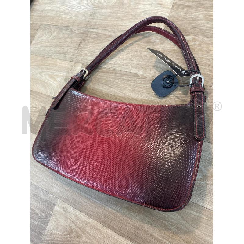 BORSA DONNA PELLE BORDEAUX MOSCHINOO PITONATA | Mercatino dell'Usato Pomezia 3