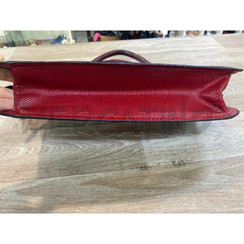 BORSA DONNA PELLE BORDEAUX MOSCHINOO PITONATA | Mercatino dell'Usato Pomezia 4