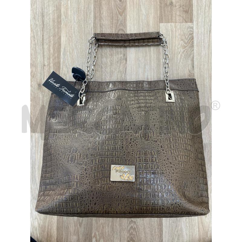 BORSA DONNA PINKO BAG MARRONE MANICI CATENE | Mercatino dell'Usato Pomezia 1