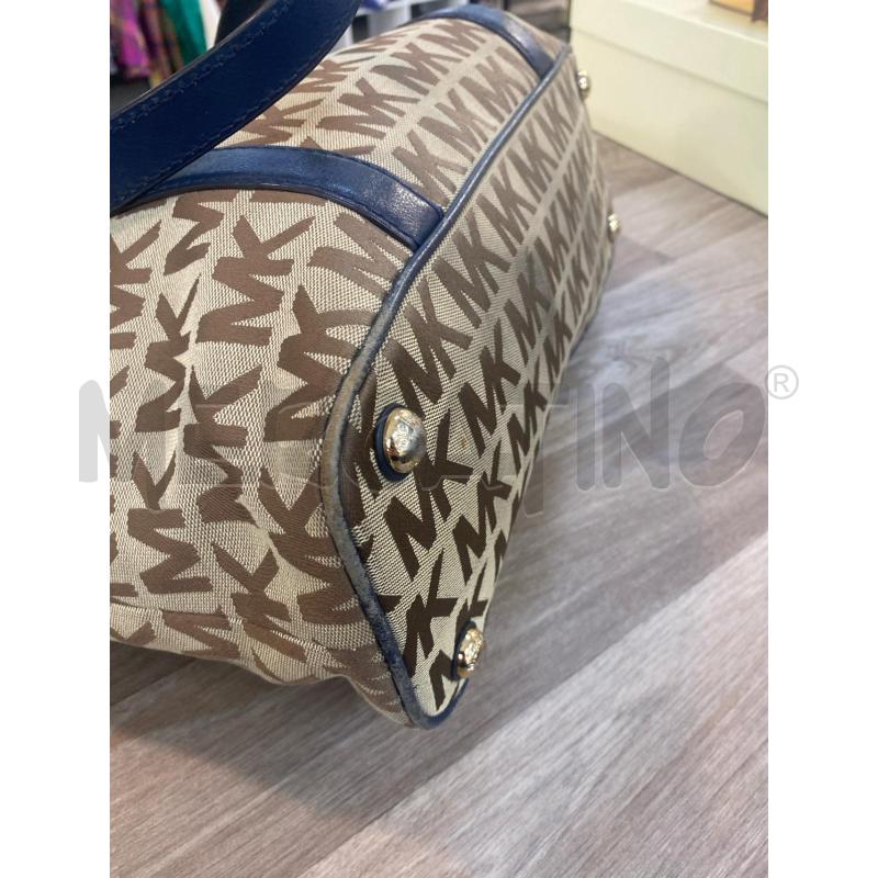BORSA DONNA SHOPPER BEIGE BLU MICHAEL KORS | Mercatino dell'Usato Pomezia 2