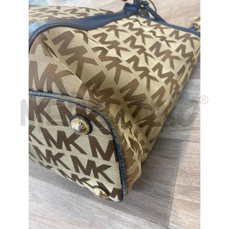 BORSA DONNA SHOPPER BEIGE BLU MICHAEL KORS | Mercatino dell'Usato Pomezia 4