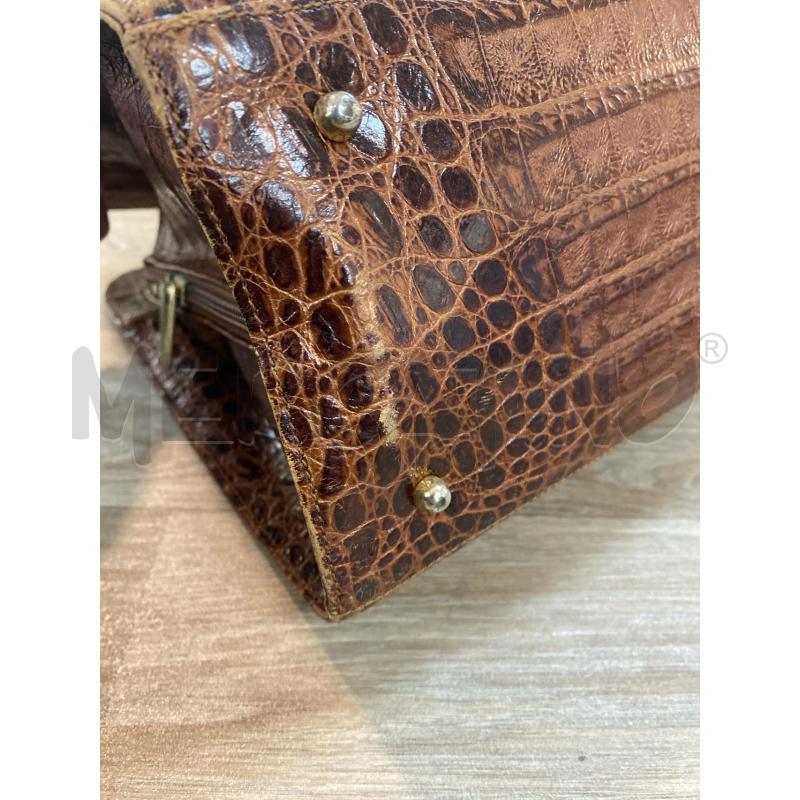 BORSA DONNA SILVANO BIAGINI VINTAGE A SPALLA IN PELLE MARRONE  | Mercatino dell'Usato Pomezia 3