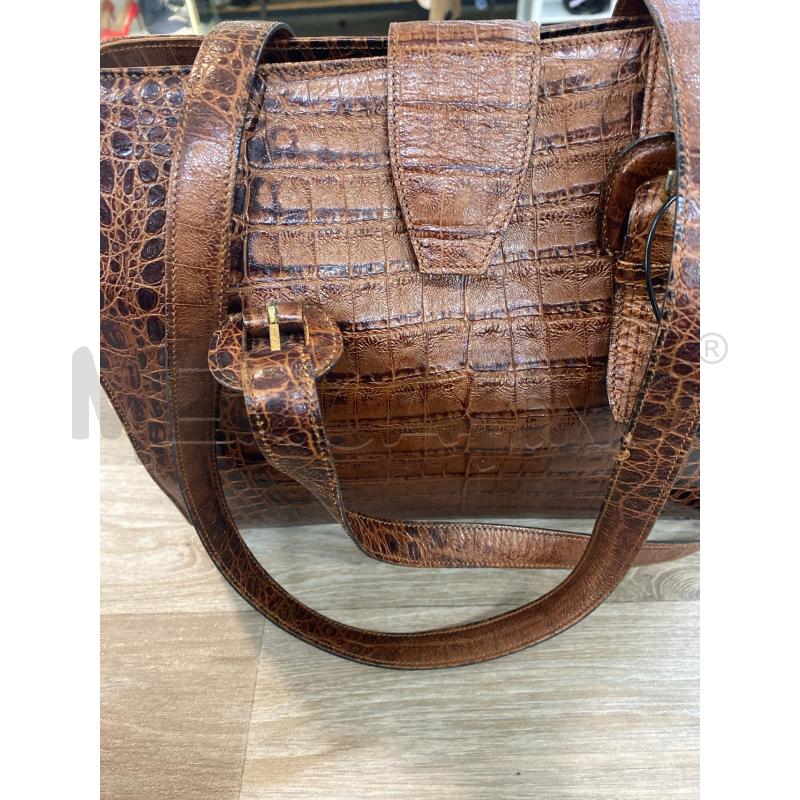 BORSA DONNA SILVANO BIAGINI VINTAGE A SPALLA IN PELLE MARRONE  | Mercatino dell'Usato Pomezia 5
