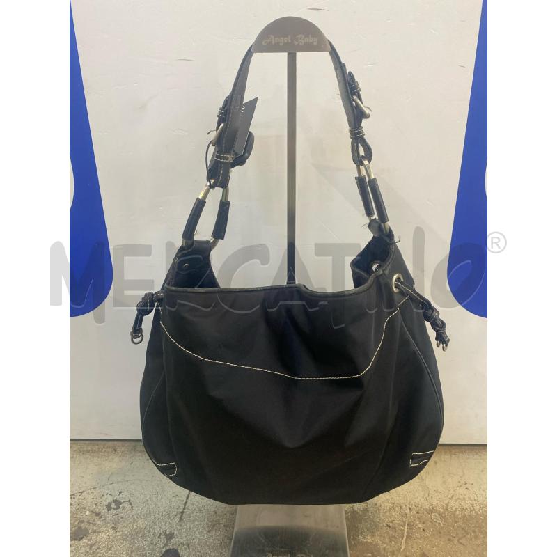 BORSA DONNA SPALLA FURLA VINTAGE 2000 TESSUTO E PELLE INSERTO METALLO | Mercatino dell'Usato Pomezia 1