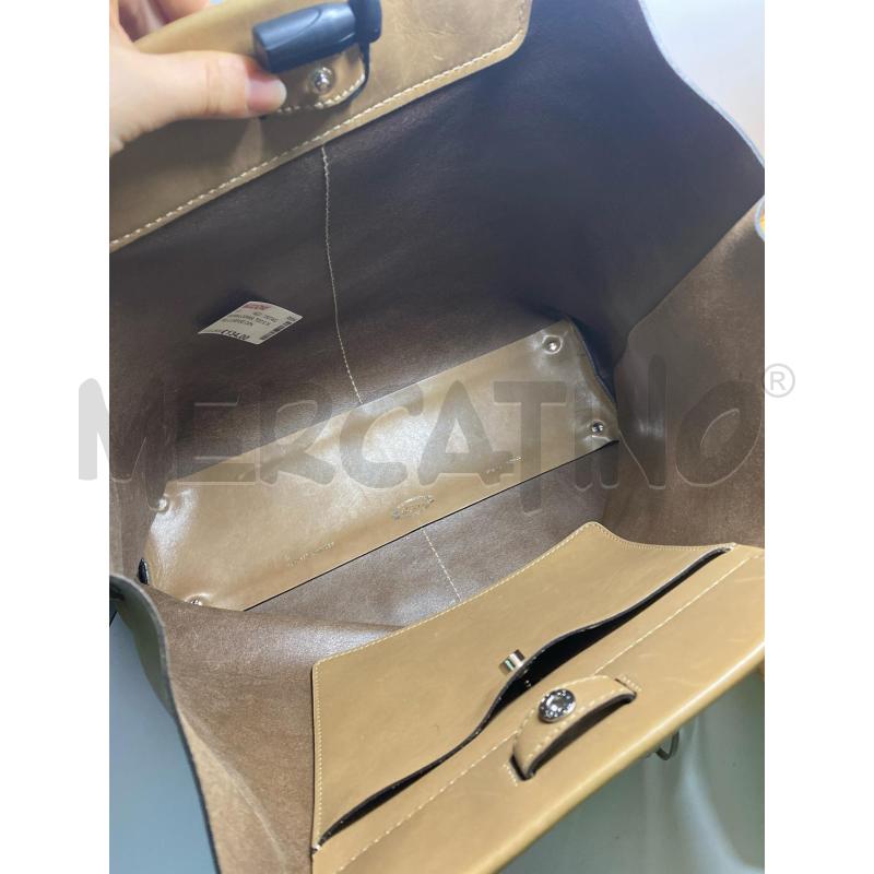 BORSA DONNA TOD'S IN PELLE BEIGE CON FRANGE | Mercatino dell'Usato Pomezia 4