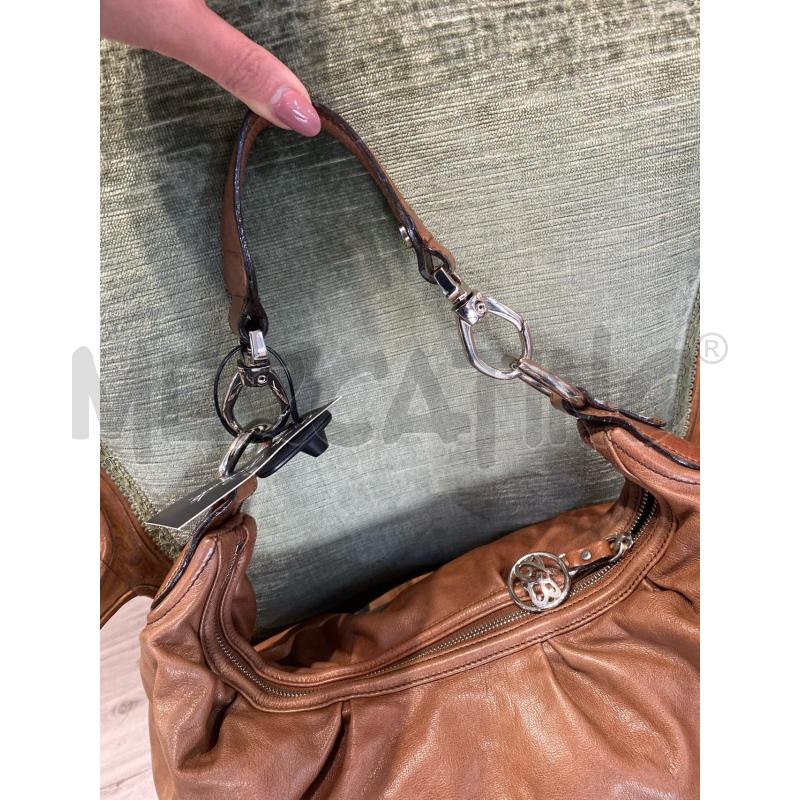 BORSA DONNA TOSCA BLU PELLE MEZZA LUNA MARRONE | Mercatino dell'Usato Pomezia 2