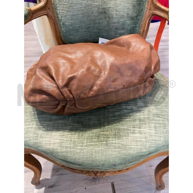 BORSA DONNA TOSCA BLU PELLE MEZZA LUNA MARRONE | Mercatino dell'Usato Pomezia 4