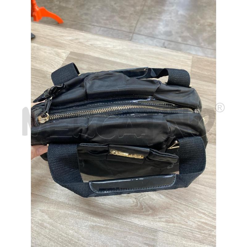 BORSA DONNA TOSCA BLU TESSUTO NERO FIOCCO | Mercatino dell'Usato Pomezia 2