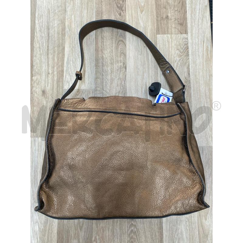BORSA DONNA VERA PELLE BRONZATA FIBBIA  | Mercatino dell'Usato Pomezia 2