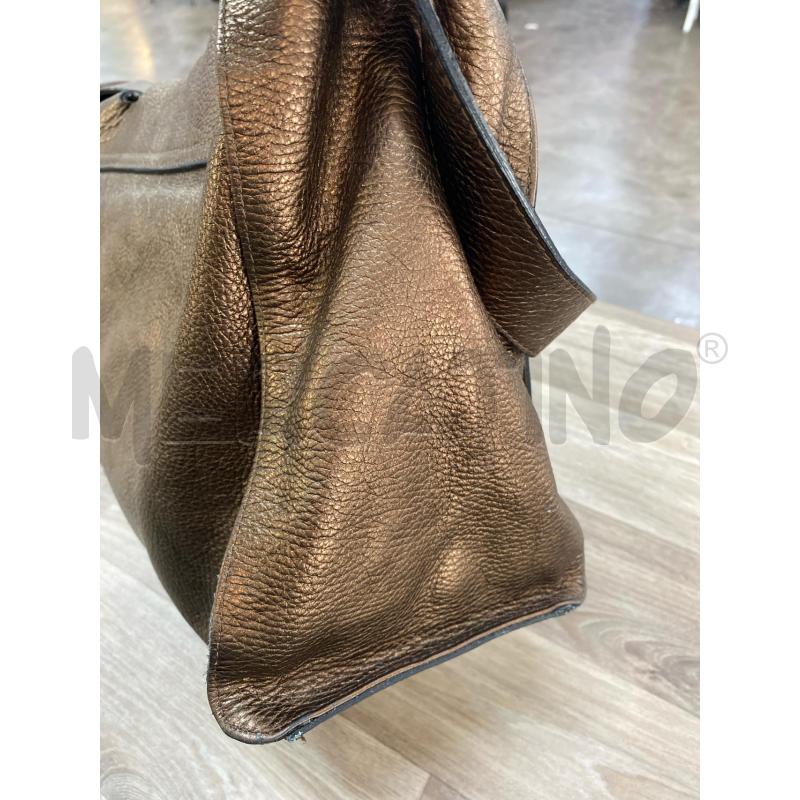 BORSA DONNA VERA PELLE BRONZATA FIBBIA  | Mercatino dell'Usato Pomezia 5