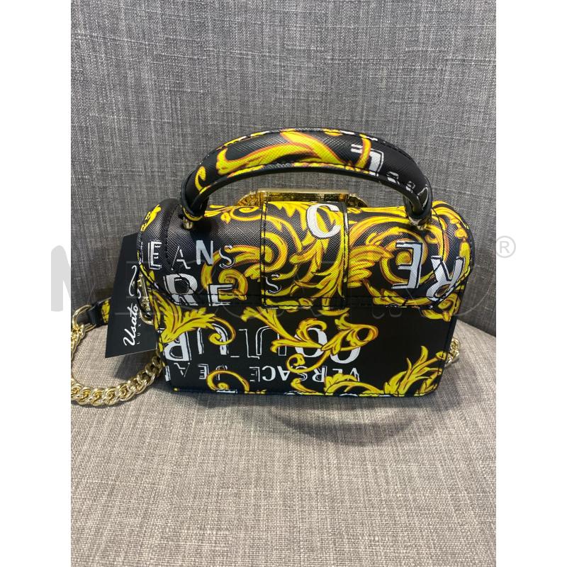 BORSA DONNA VERSACE COUTURE TRACOLLA NERA DAMASCATA  | Mercatino dell'Usato Pomezia 3