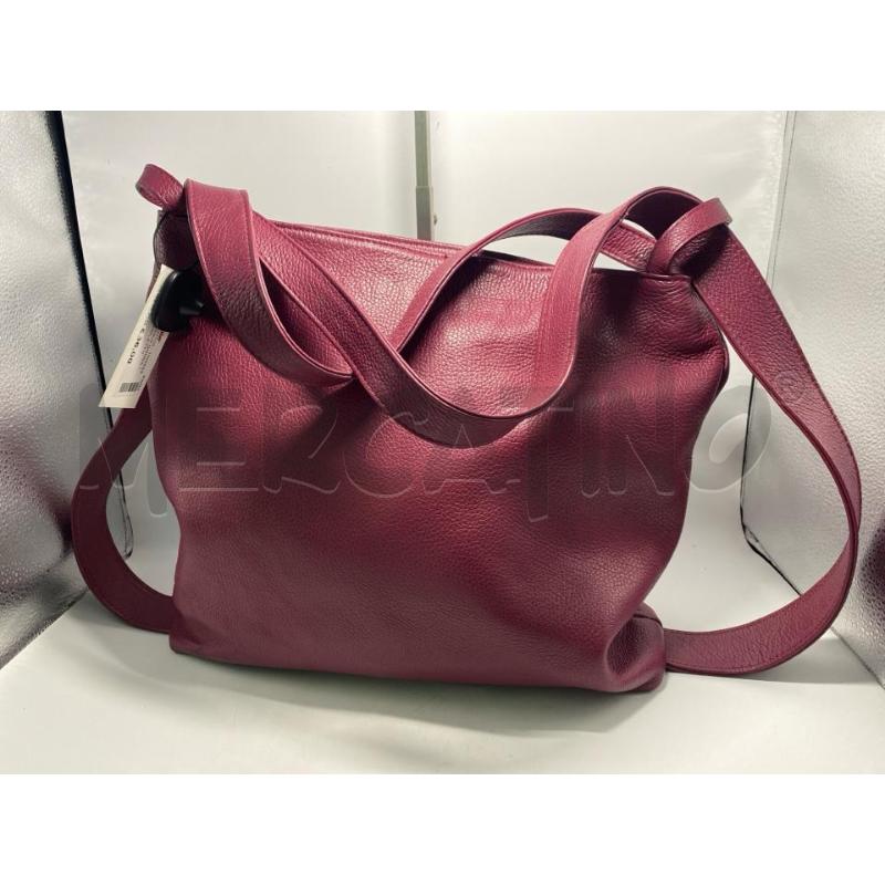 BORSA - ZAINO DONNA IN PELLE VIOLETTO A SACCA | Mercatino dell'Usato Pomezia 3