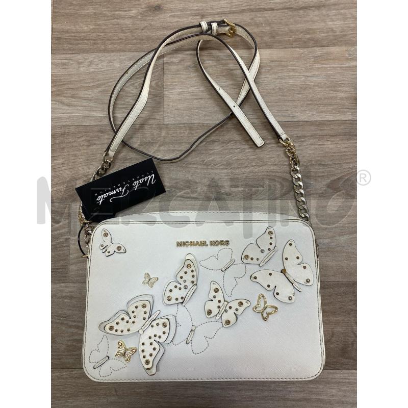 BORSETTA DONNA MICHAEL KORS  INSERTI FARFALLE CATENA DORATA | Mercatino dell'Usato Pomezia 1