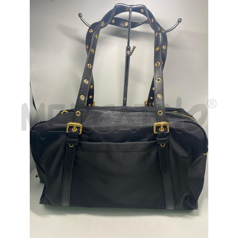 BORSONE MOSCHINO MILANO  IN TESSUTO NYLON NERO  | Mercatino dell'Usato Pomezia 3