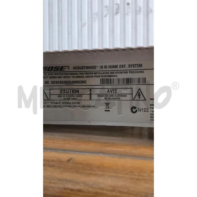 BOSE ACOUSTIMASS 10 SERIE III+ CASSE | Mercatino dell'Usato Pomezia 3