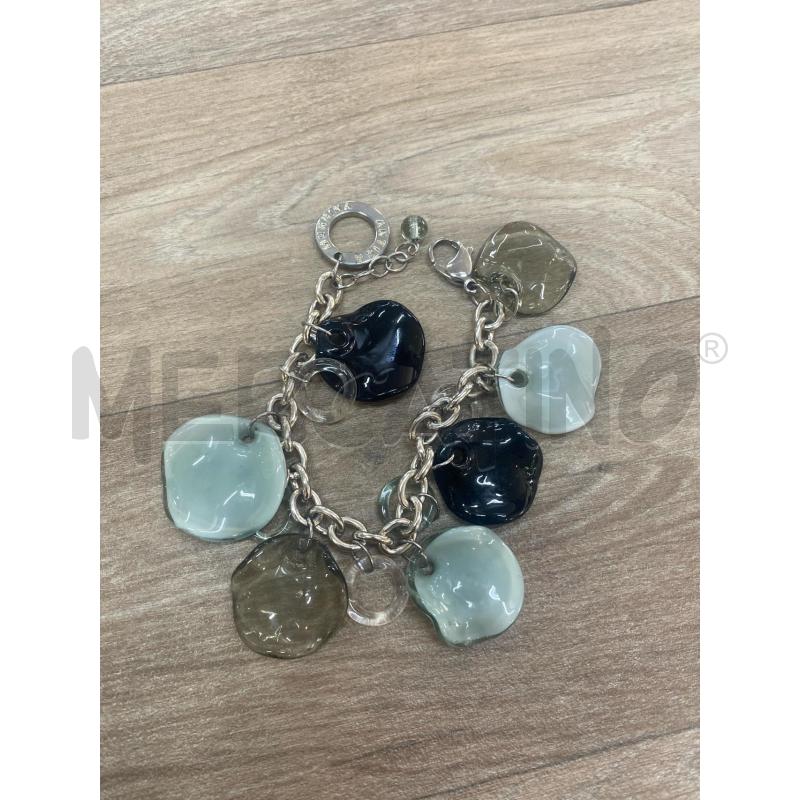 BRACCIALE ANTICA MURRINA PENDENTI GRIGIO NERO | Mercatino dell'Usato Pomezia 1
