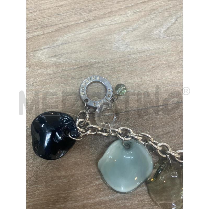 BRACCIALE ANTICA MURRINA PENDENTI GRIGIO NERO | Mercatino dell'Usato Pomezia 2
