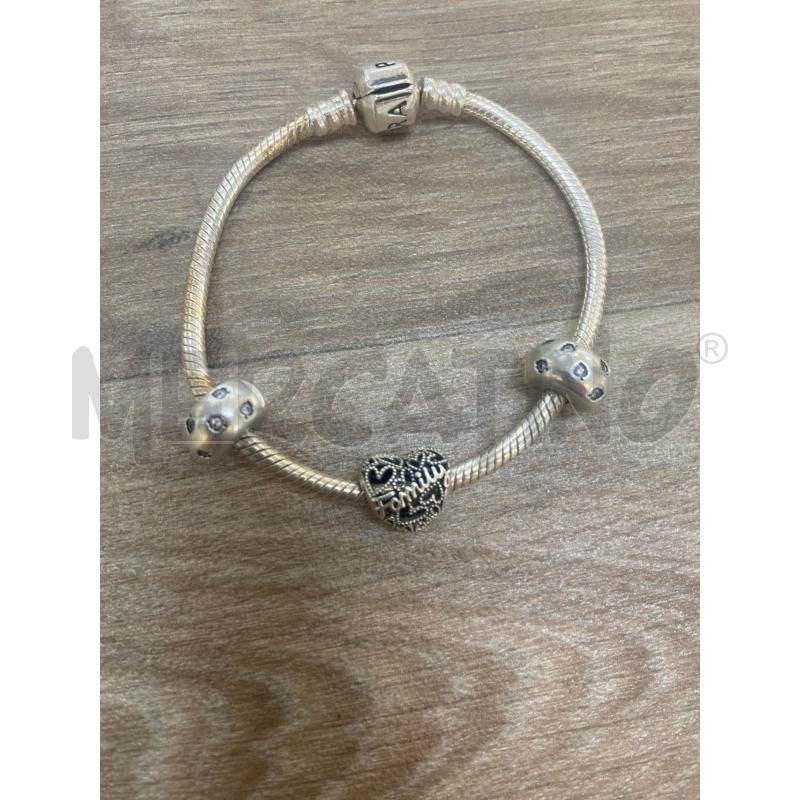 BRACCIALE PANDORA DOPPIO FERMO STRASS CUORE | Mercatino dell'Usato Pomezia 2