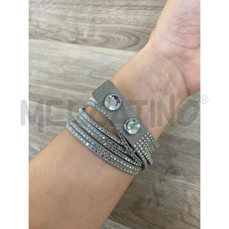 BRACCIALE SWAROVSKI GRIGIO CHIARO STRASS | Mercatino dell'Usato Pomezia 2