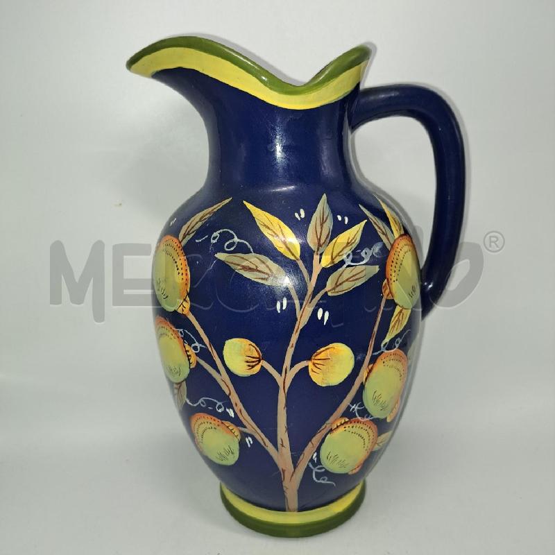 BROCCA METALLO SMALTATO BLU LIMONI VNTG | Mercatino dell'Usato Pomezia 1