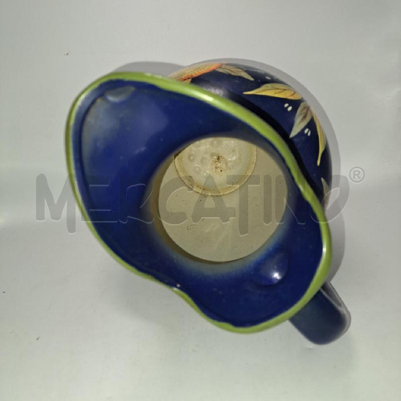 BROCCA METALLO SMALTATO BLU LIMONI VNTG | Mercatino dell'Usato Pomezia 3