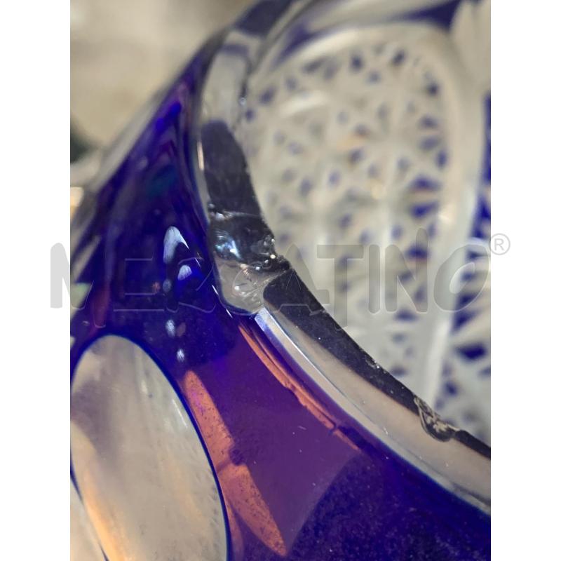 CACHEPOT CRISTALLO MOLATO BLU CON DIFETTI 44 CM | Mercatino dell'Usato Pomezia 3