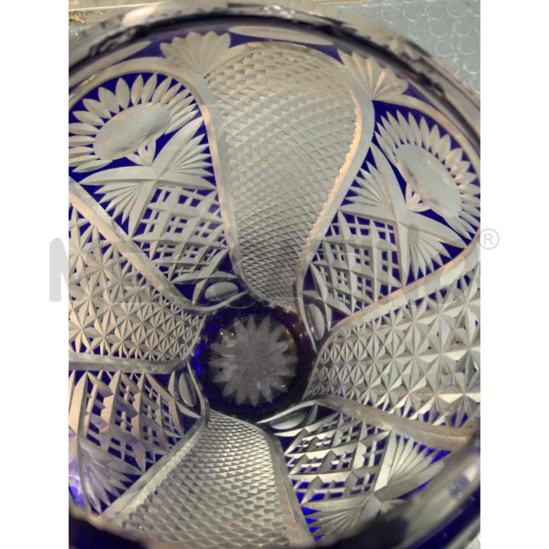 CACHEPOT CRISTALLO MOLATO BLU CON DIFETTI 44 CM | Mercatino dell'Usato Pomezia 4
