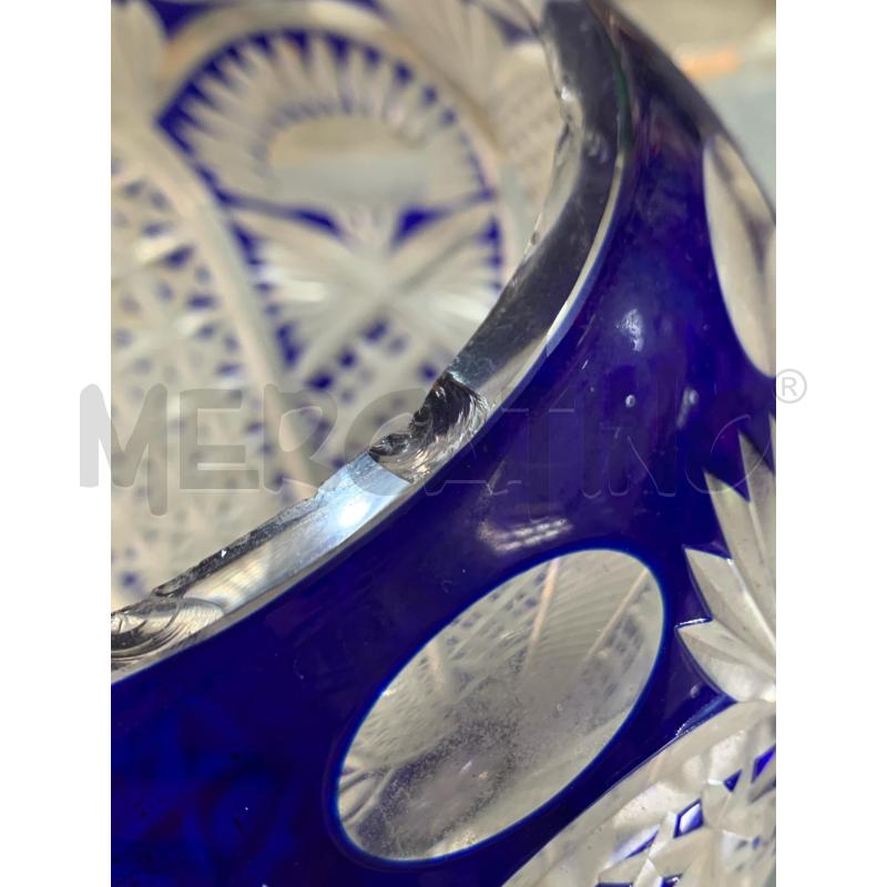 CACHEPOT CRISTALLO MOLATO BLU CON DIFETTI 44 CM | Mercatino dell'Usato Pomezia 5