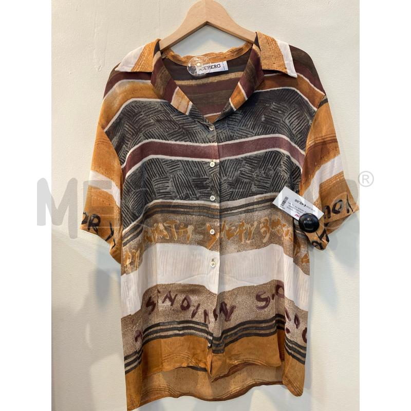 CAMICIA UNISEX ICEBERG BEIGE VERDE FANTASIA | Mercatino dell'Usato Pomezia 1