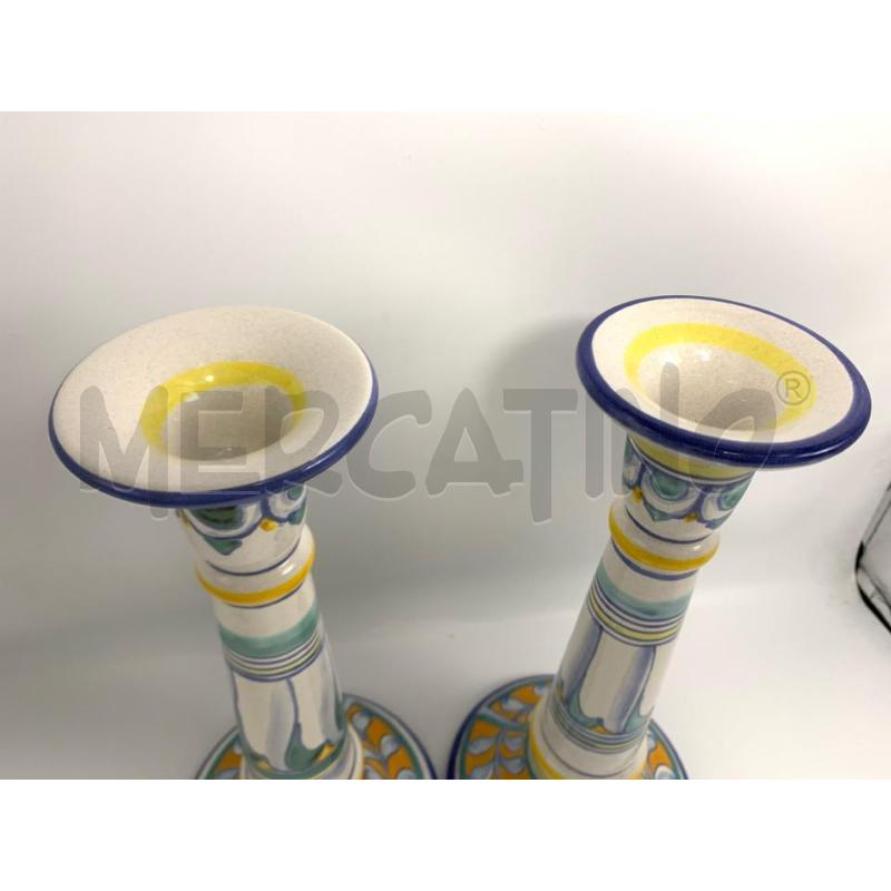 CANDELABRI PZ. 2 DERUTA 27 CM | Mercatino dell'Usato Pomezia 2