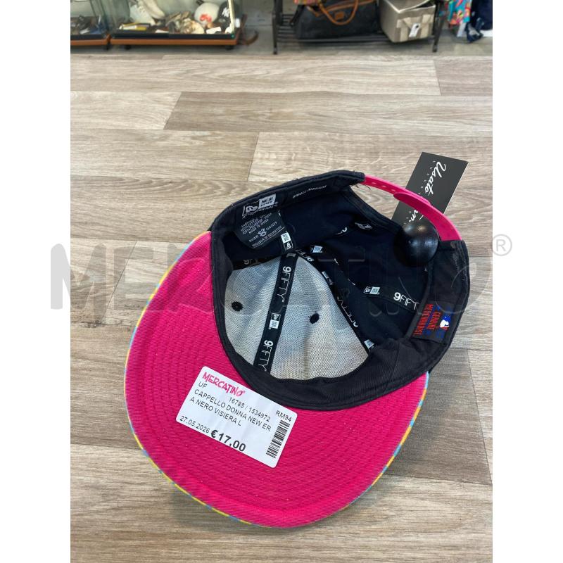 CAPPELLO DONNA NEW ERA NERO VISIERA LEOPARDATA AZZURRA GIALLA  | Mercatino dell'Usato Pomezia 2