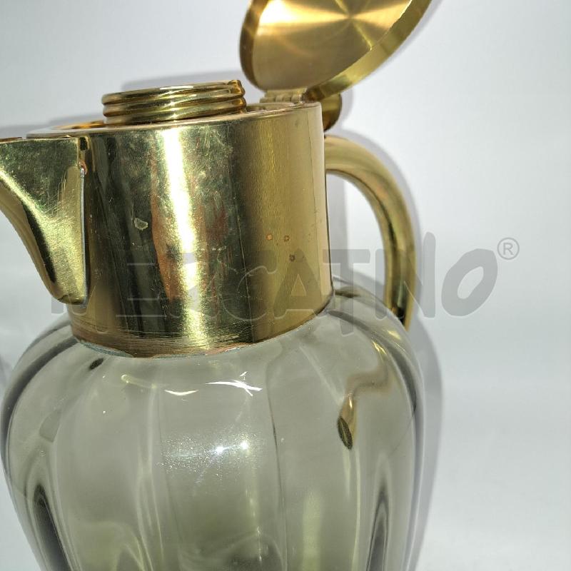 CARAFFA VNTG VETRO FUME E OTTONE | Mercatino dell'Usato Pomezia 3