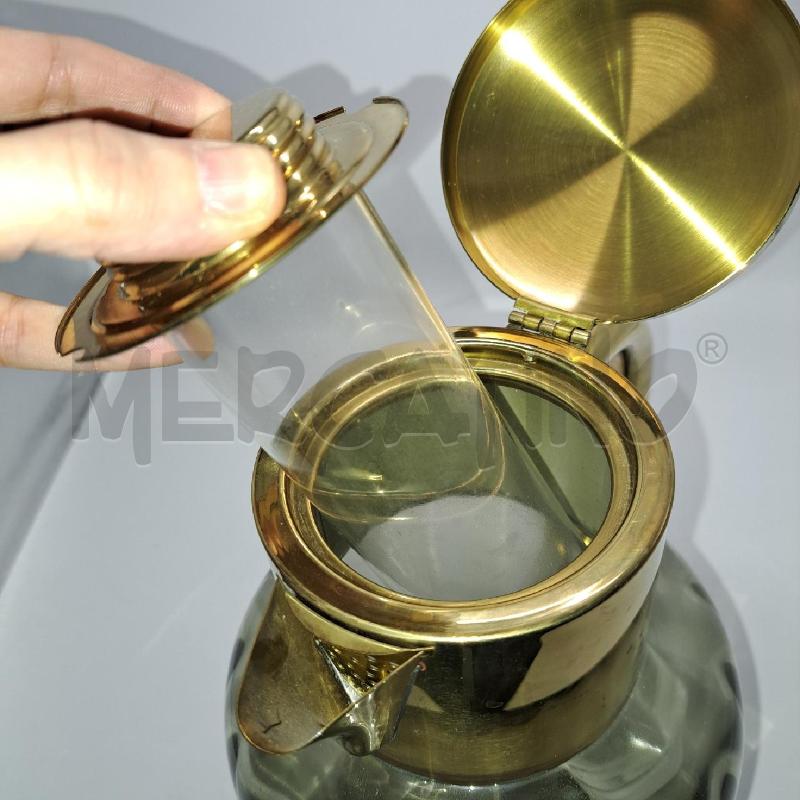 CARAFFA VNTG VETRO FUME E OTTONE | Mercatino dell'Usato Pomezia 4