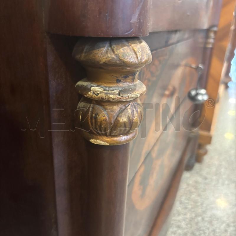 CASSETTIERA LEGNO INTARSIATO COLONNE | Mercatino dell'Usato Pomezia 3