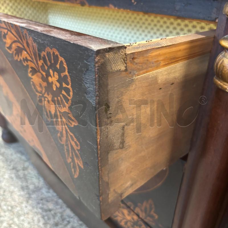 CASSETTIERA LEGNO INTARSIATO COLONNE | Mercatino dell'Usato Pomezia 4