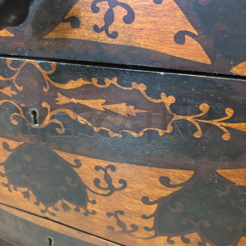 CASSETTIERA LEGNO INTARSIATO COLONNE | Mercatino dell'Usato Pomezia 5